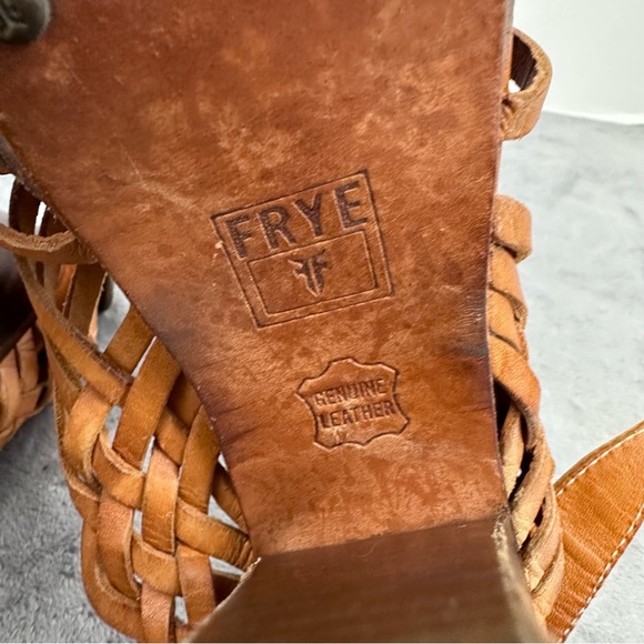 Frye Joy Huarache Sling Back Platform Heels Size 8 - Picture 12 of 13